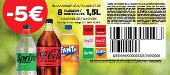 Promotions Coca-cola sprite fanta -5€ à l’achat de 8 bouteilles - Produit maison - Alvo - Valide de 27/03/2024 à 09/04/2024 chez Alvo