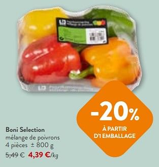 Promotions Boni selection mélange de poivrons - Boni - Valide de 27/03/2024 à 09/04/2024 chez OKay
