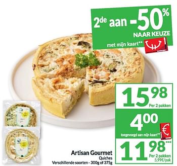 Promoties Artisan gourmet quiches - L`Artisan Gourmet - Geldig van 02/04/2024 tot 07/04/2024 bij Intermarche