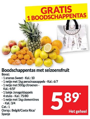 Promoties Boodschappentas met seizoensfruit - Huismerk - Intermarche - Geldig van 02/04/2024 tot 07/04/2024 bij Intermarche