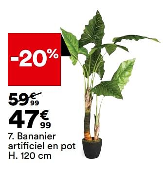 Promoties Bananier artificiel en pot - Huismerk - But - Geldig van 26/03/2024 tot 22/04/2024 bij But