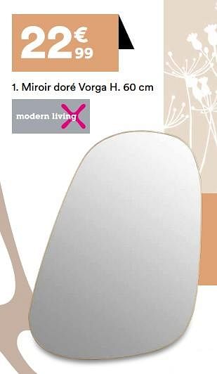 Promotions Miroir doré vorga - Produit Maison - But - Valide de 26/03/2024 à 22/04/2024 chez But