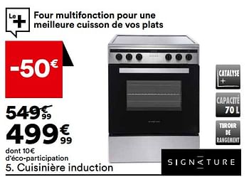 Promoties Cuisinière induction signature sci562x - Signature - Geldig van 26/03/2024 tot 22/04/2024 bij But
