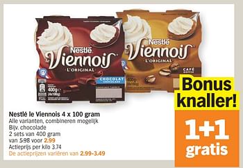 Promoties Nestlé le viennois chocolade - Nestlé - Geldig van 02/04/2024 tot 07/04/2024 bij Albert Heijn