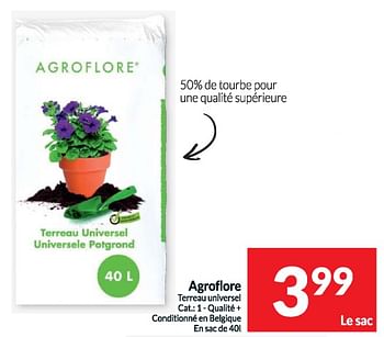 Promotions Agroflore terreau universel - Agroflore - Valide de 02/04/2024 à 07/04/2024 chez Intermarche