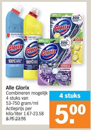Promoties Alle glorix - Glorix - Geldig van 02/04/2024 tot 07/04/2024 bij Albert Heijn