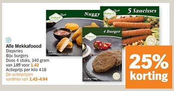 Promoties Burgers - Mekkafood - Geldig van 02/04/2024 tot 07/04/2024 bij Albert Heijn