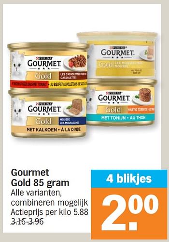 Promoties Gourmet gold - Purina - Geldig van 02/04/2024 tot 07/04/2024 bij Albert Heijn