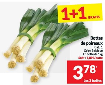 Promotions Bottes de poireaux - Produit maison - Intermarche - Valide de 02/04/2024 à 07/04/2024 chez Intermarche