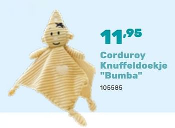 Promoties Corduroy knuffeldoekje bumba - Bumba - Geldig van 11/03/2024 tot 13/04/2024 bij Happyland