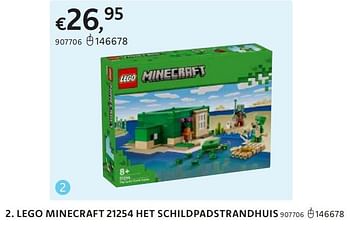 Promoties Lego minecraft 21254 het schildpadstrandhuis - Lego - Geldig van 21/03/2024 tot 07/04/2024 bij Dreamland