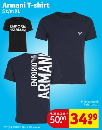 Promoties Armani t-shirt zwart - Emporio Armani - Geldig van 02/04/2024 tot 07/04/2024 bij Kruidvat