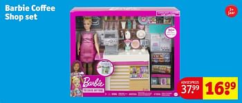 Promoties Barbie coffee shop set - Mattel - Geldig van 02/04/2024 tot 07/04/2024 bij Kruidvat