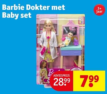Promoties Barbie dokter met baby set - Mattel - Geldig van 02/04/2024 tot 07/04/2024 bij Kruidvat