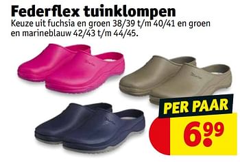 Promoties Federflex tuinklompen - Huismerk - Kruidvat - Geldig van 02/04/2024 tot 07/04/2024 bij Kruidvat