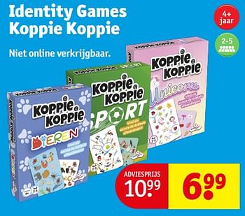 Promoties Identity games koppie koppie - Identity Games - Geldig van 02/04/2024 tot 07/04/2024 bij Kruidvat