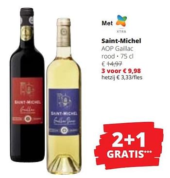 Promoties Saint-michel aop gaillac rood - Rode wijnen - Geldig van 28/03/2024 tot 10/04/2024 bij Spar (Colruytgroup)