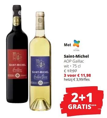 Promoties Saint-michel aop gaillac wit - Witte wijnen - Geldig van 28/03/2024 tot 10/04/2024 bij Spar (Colruytgroup)