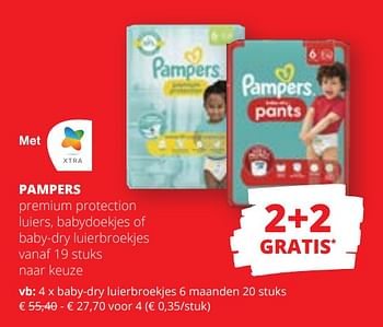 Promoties Baby-dry luierbroekjes 6 maanden - Pampers - Geldig van 28/03/2024 tot 10/04/2024 bij Spar (Colruytgroup)