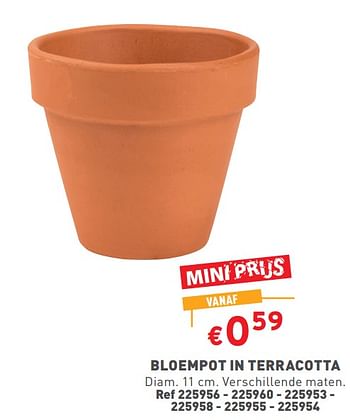 Promoties Bloempot in terracotta - Huismerk - Trafic  - Geldig van 03/04/2024 tot 08/04/2024 bij Trafic