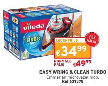 Promoties Easy wring + clean turbo - Vileda - Geldig van 03/04/2024 tot 08/04/2024 bij Trafic