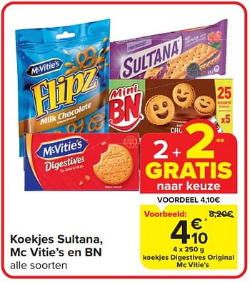 Promoties Koekjes digestives original mc vitie`s - McVitie's - Geldig van 03/04/2024 tot 09/04/2024 bij Carrefour
