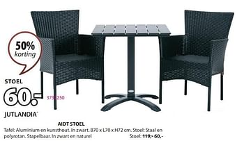 Promoties Aidt stoel - Jutlandia - Geldig van 01/04/2024 tot 07/04/2024 bij Jysk