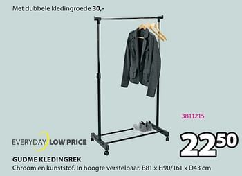 Promoties Gudme kledingrek - Huismerk - Jysk - Geldig van 01/04/2024 tot 07/04/2024 bij Jysk