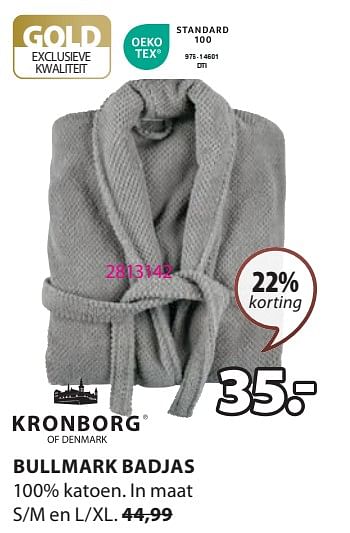 Promoties Bullmark badjas - Kronborg - Geldig van 01/04/2024 tot 07/04/2024 bij Jysk