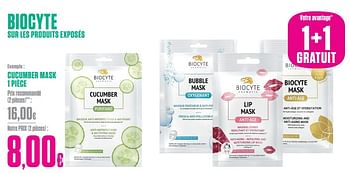 Promotions Cucumber mask - Biocyte  - Valide de 28/03/2024 à 07/04/2024 chez Medi-Market