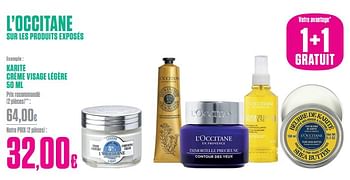 Promotions Karite crème visage légère - L'Occitane - Valide de 28/03/2024 à 07/04/2024 chez Medi-Market