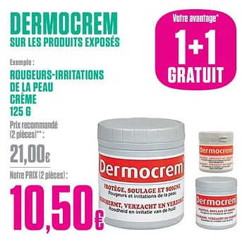 Promotions Rougeurs-irritations de la peau crème - Dermocrem - Valide de 28/03/2024 à 07/04/2024 chez Medi-Market