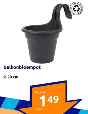 Promoties Balkonbloempot - Huismerk - Action - Geldig van 03/04/2024 tot 09/04/2024 bij Action