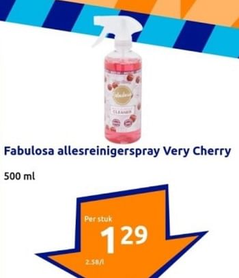 Promotions Fabulosa allesreinigerspray very cherry - Fabulosa - Valide de 03/04/2024 à 09/04/2024 chez Action