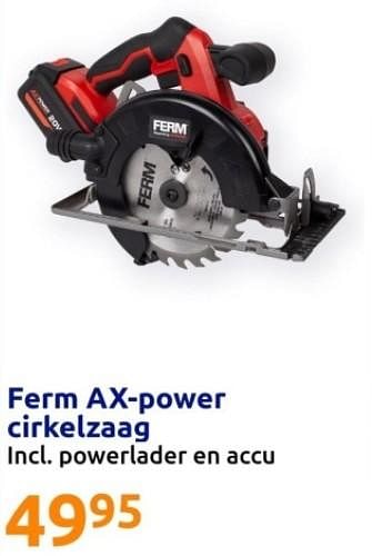 Promoties Ferm ax-power cirkelzaag - Ferm - Geldig van 03/04/2024 tot 09/04/2024 bij Action