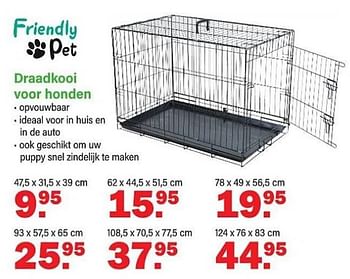 Promotions Draadkooi voor honden - Friendly pet - Valide de 01/04/2024 à 20/04/2024 chez Van Cranenbroek