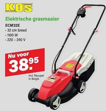 Promoties Kos elektrische grasmaaier ecm32e - Kos - Geldig van 01/04/2024 tot 20/04/2024 bij Van Cranenbroek