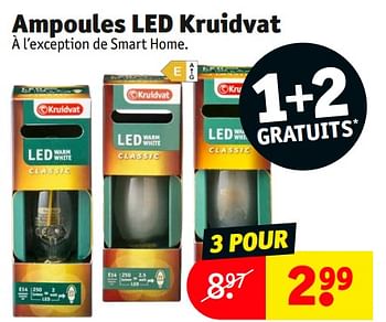 Promotions Ampoules led kruidvat - Produit maison - Kruidvat - Valide de 02/04/2024 à 07/04/2024 chez Kruidvat