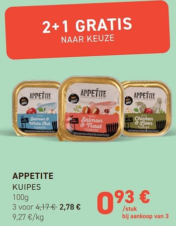 Promoties Appetite kuipes - Appetite - Geldig van 03/04/2024 tot 14/04/2024 bij Tom&Co