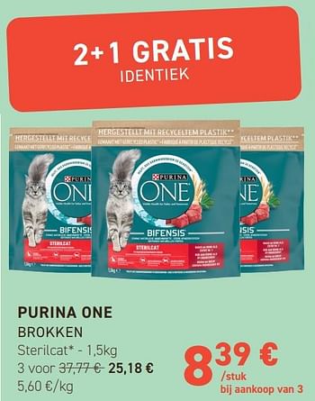 Promoties Purina one brokken sterilcat - Purina - Geldig van 03/04/2024 tot 14/04/2024 bij Tom&Co
