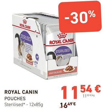 Promoties Royal canin pouches sterilised - Royal Canin - Geldig van 03/04/2024 tot 14/04/2024 bij Tom&Co