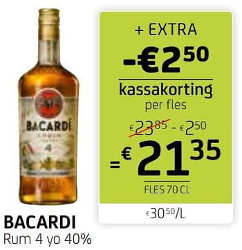 Promoties Bacardi rum - Bacardi - Geldig van 29/03/2024 tot 11/04/2024 bij BelBev