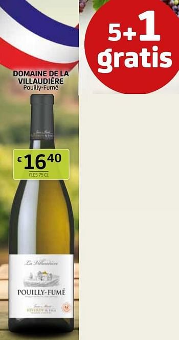 Promoties Domaine de la villaudière pouilly-fumé - Witte wijnen - Geldig van 29/03/2024 tot 11/04/2024 bij BelBev