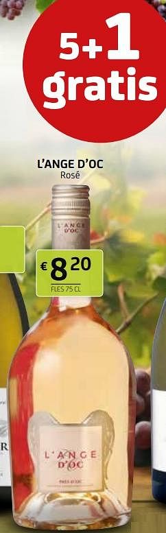 Promoties L`ange d`oc rosé - Rosé wijnen - Geldig van 29/03/2024 tot 11/04/2024 bij BelBev