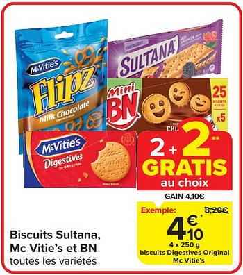 Promotions Biscuits digestives original mc vitie’s - McVitie's - Valide de 03/04/2024 à 09/04/2024 chez Carrefour