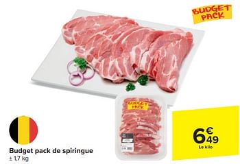Promotions Budget pack de spiringue - Produit maison - Carrefour  - Valide de 03/04/2024 à 09/04/2024 chez Carrefour