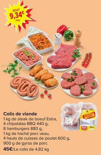 Promotions Colis de viande - Produit maison - Carrefour  - Valide de 03/04/2024 à 09/04/2024 chez Carrefour