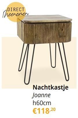 Promotions Nachtkastje joanne - Produit Maison - Ygo - Valide de 29/03/2024 à 28/04/2024 chez Ygo