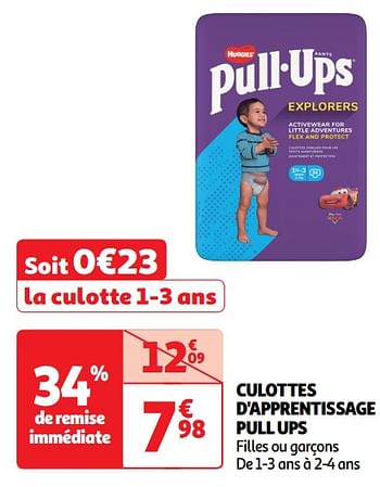 Promotions Culottes d`apprentissage pull ups - Pull Ups - Valide de 03/04/2024 à 14/04/2024 chez Auchan Ronq