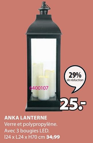 Promotions Anka lanterne - Produit Maison - Jysk - Valide de 01/04/2024 à 07/04/2024 chez Jysk